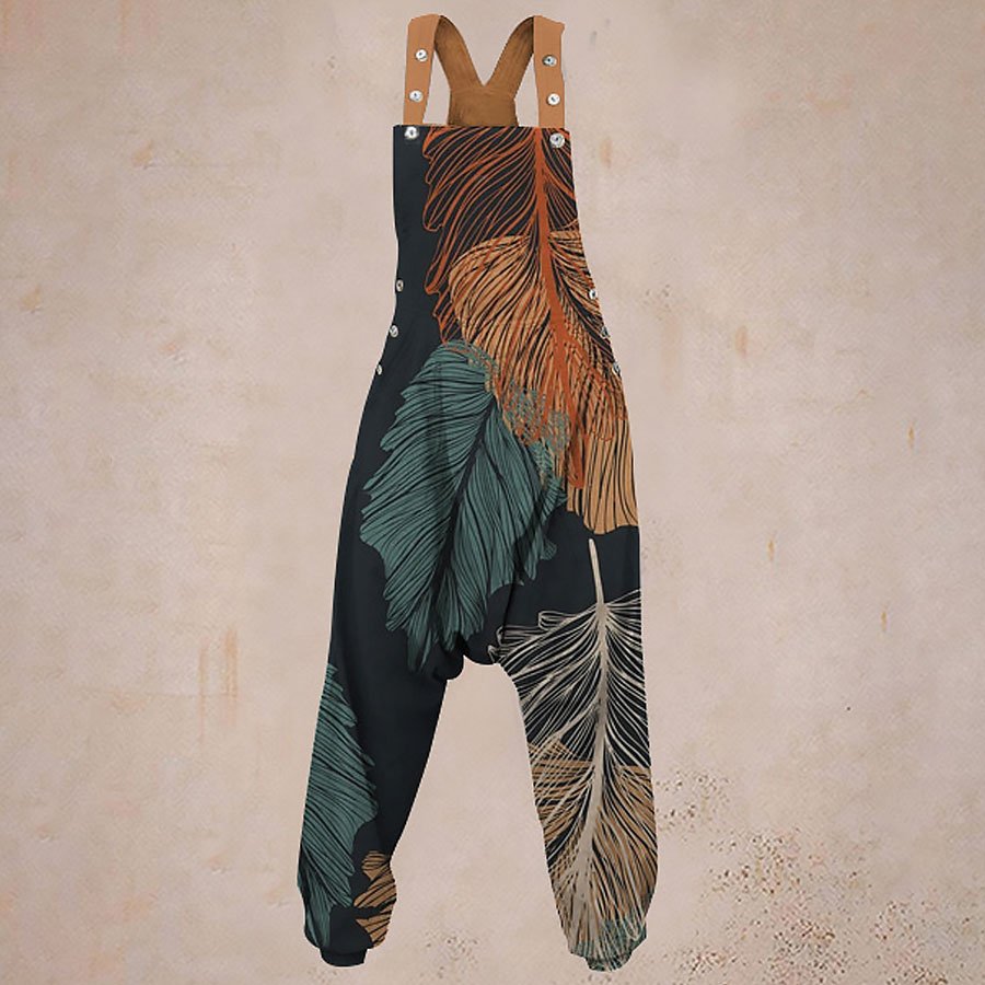 Ladies Casual Printed Harem Jumpsuit